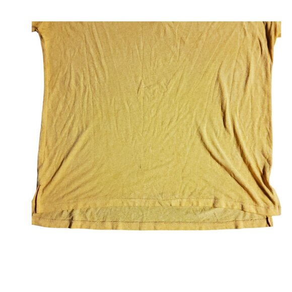 PINK Victoria's Secret Boyfriend Tee Women’s Large Yellow Oversized V-Neck Top - Picture 8 of 8